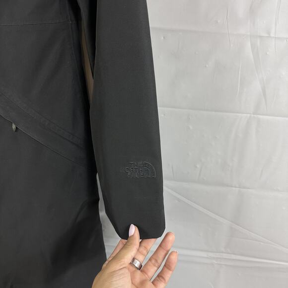 The North Face Coat Womens Small Hyvent Trench Long Waterproof Rain Jacket Black - Picture 8 of 16